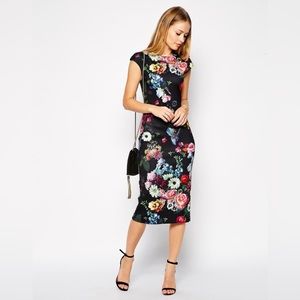 Ted Baker London Floral Sheath Dress, Size 2